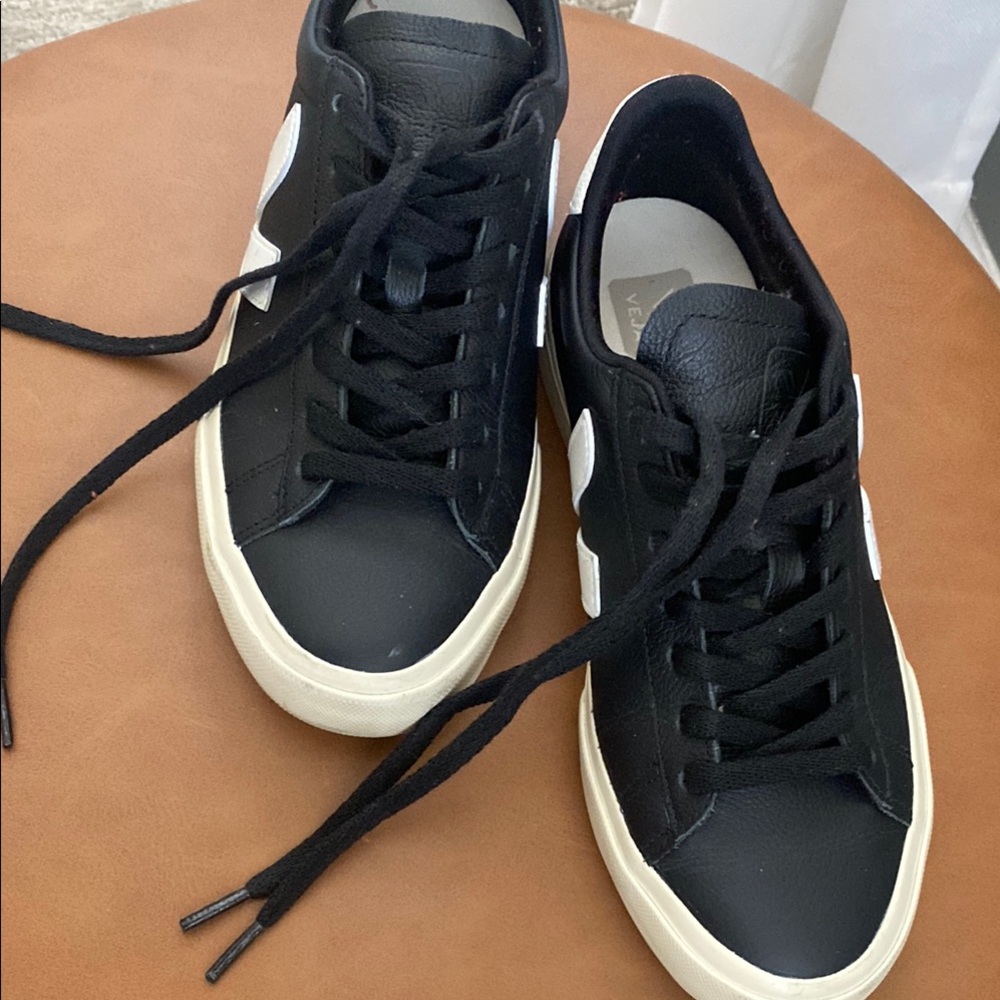 VEJA Womens Black and White Sneakers